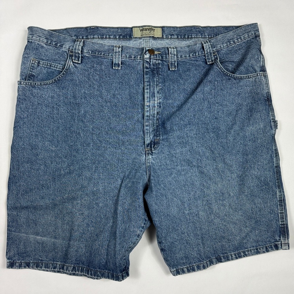 Wrangler Authentics Mens Carpenter Denim Shorts Blue Medium Wash Size 47